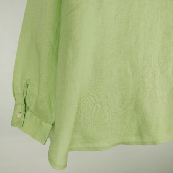 New J. Jill linen button down Long sleeve shirt L - Picture 7 of 16